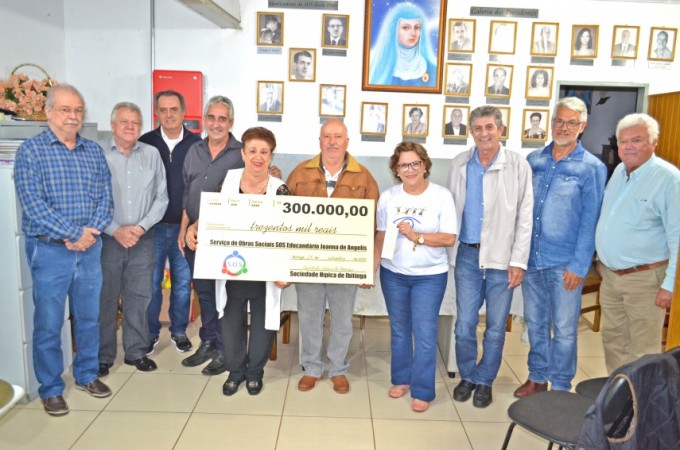 Hpica fez doao de R$ 330 mil para S.O.S. e Instituio Olhar Azul