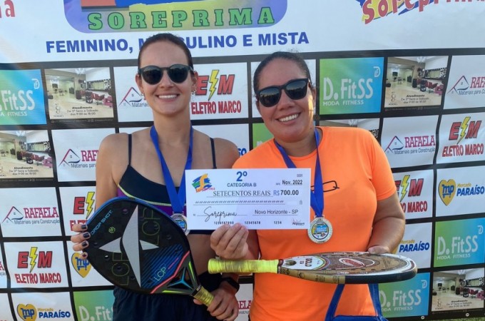 Beach Tennis: Atletas de Ibitinga venceram em Novo Horizonte