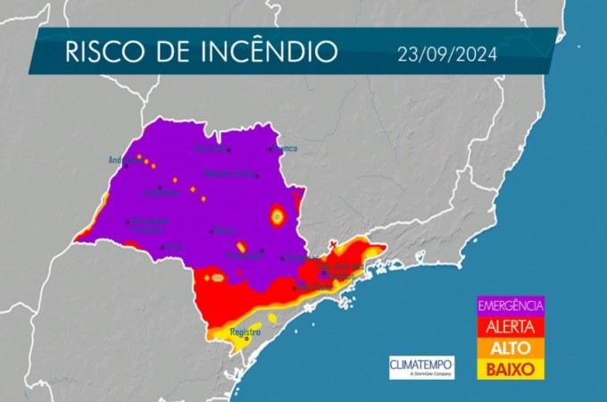 Defesa Civil alerta para risco elevado de incndios no interior 