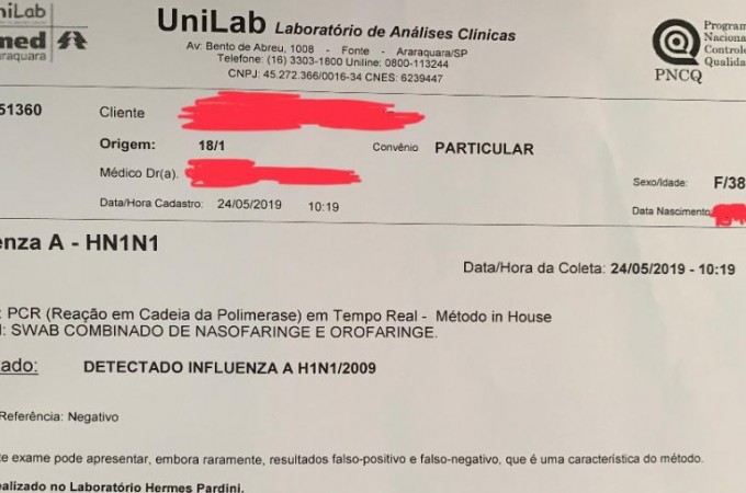Mulher de 38 anos foi diagnostica com o vrus H1N1 em Araraquara