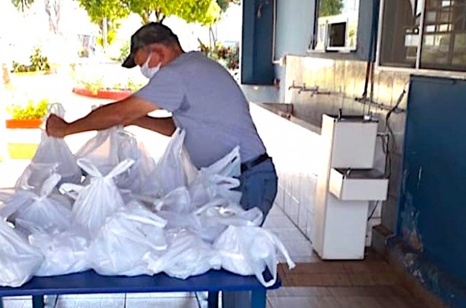 Casa da Sopa est doando material de limpeza e refeies na Pandemia