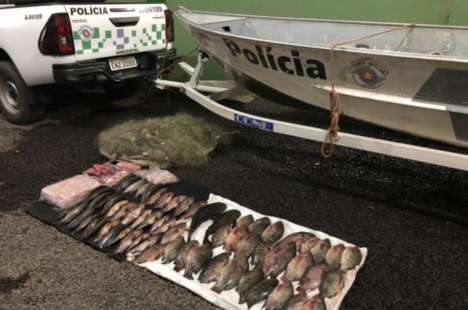 Trs homens so detidos com 50 kg de peixes em Novo Horizonte