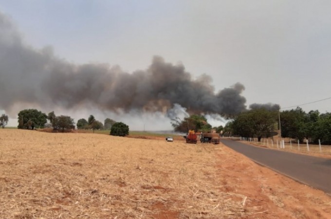 rea Rural em Tabatinga  atingida por incndio