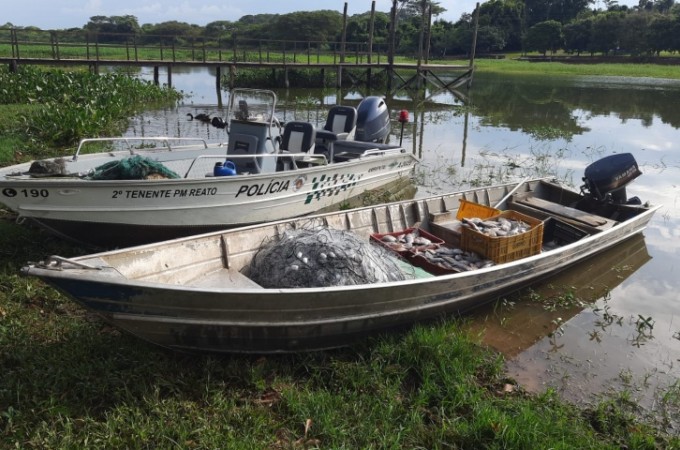 PM Ambiental apreende 223 kg de peixes pescados Rio Tiet e Batalha