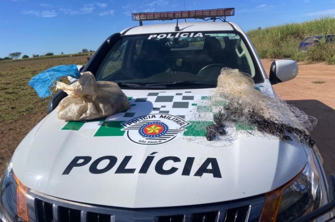 PM Ambiental de Ibitinga flagra pescadores com tarrafa