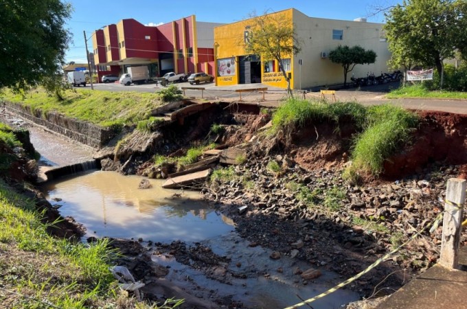 Gabio ser reconstrudo com novas galerias de guas fluviais