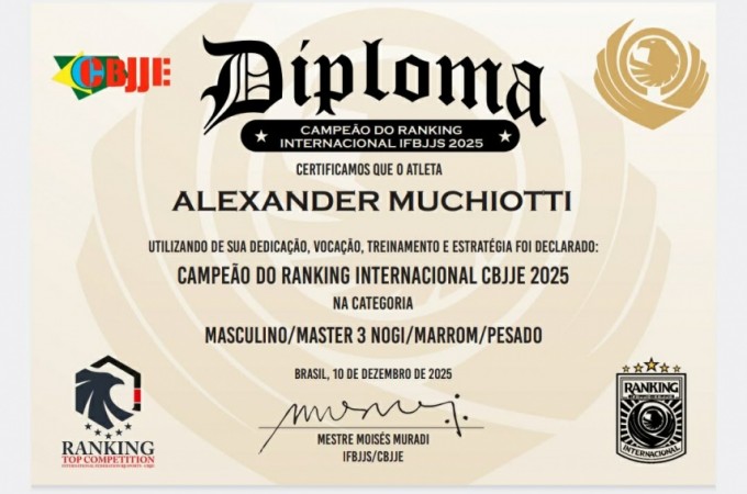 Jiu-Jitsu: Atleta de Ibitinga conquistou Diploma Internacional